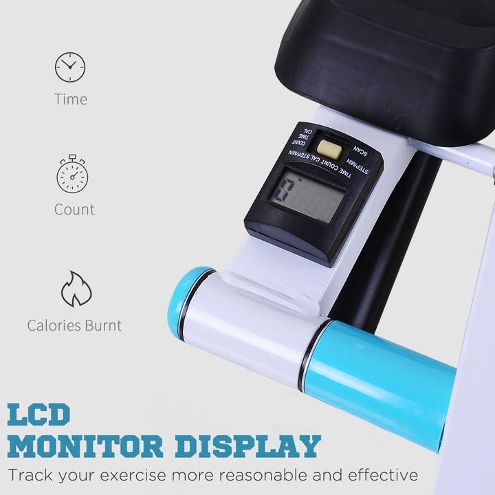 MCL Stepper w/ Handle Hand Grip Workout Fitness Machine For Fitness Aerobic Exercise Home Gym White