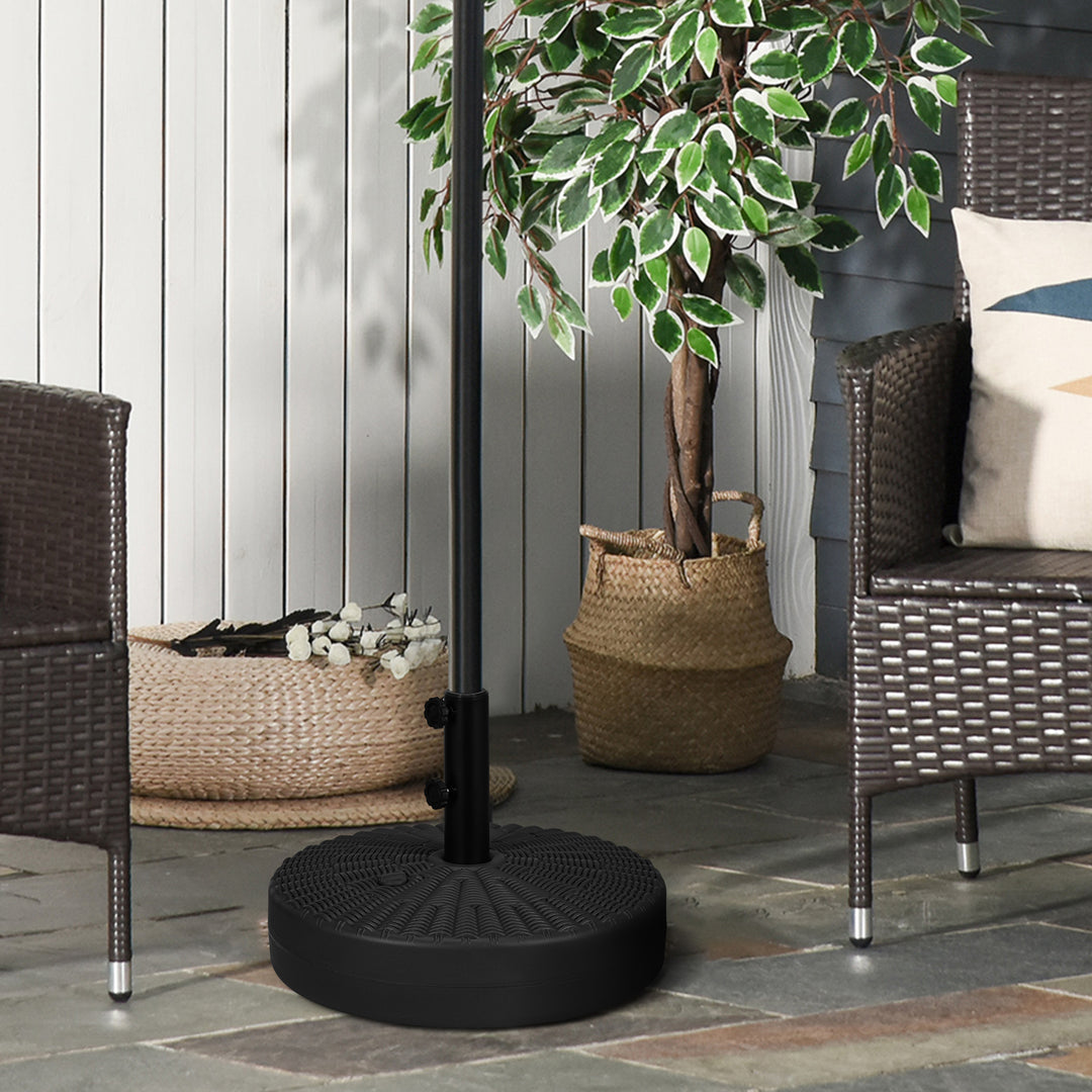 29kg Water/Sand Filled Rattan-Effect Parasol Base