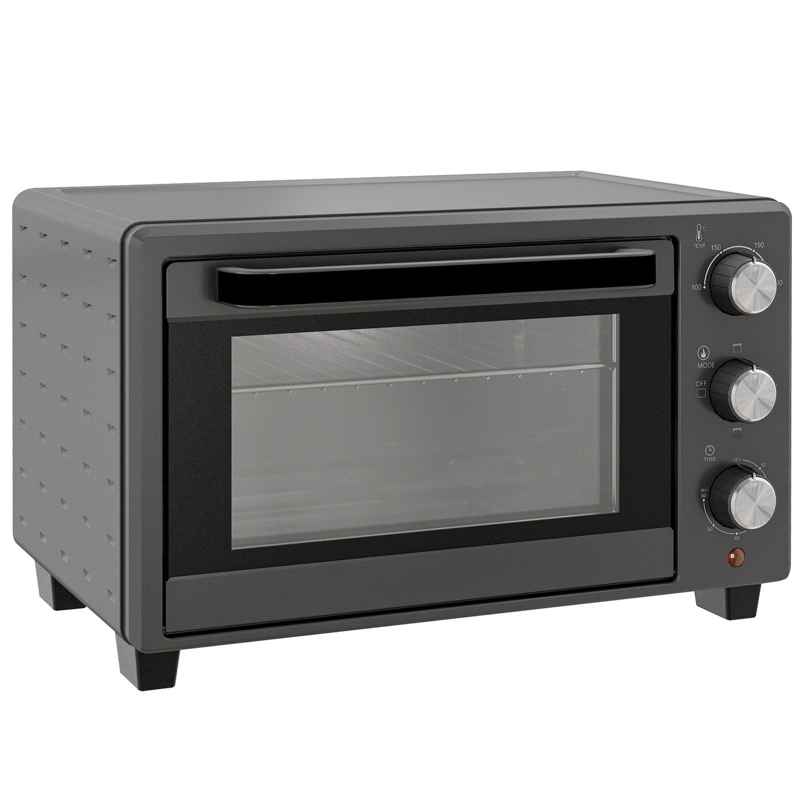 21L Mini Countertop Oven, 100°C-230°C Adjustable Temp - Grey