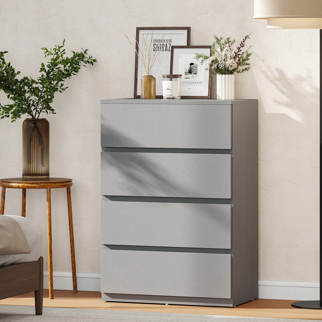 Chest of Drawers, 4-Drawer Storage Cabinets, Modern Dresser, Storage D