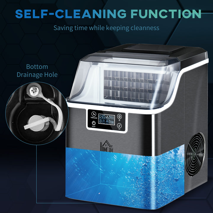 3.2L Compact Ice Machine, with LCD Screen and Accessories - Black