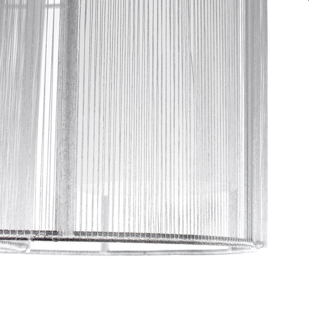 MCL Modern Chandelier, Semi-Flush Mount Ceiling Light with 2 Light, E27 Bulb Base for Hallway, Dining Room, Living Room, White and Silver