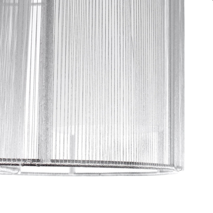 MCL Modern Chandelier, Semi-Flush Mount Ceiling Light with 2 Light, E27 Bulb Base for Hallway, Dining Room, Living Room, White and Silver