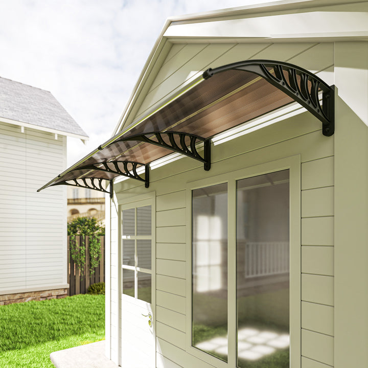 Front Door Canopy, Outdoor Awning, Rain Shelter, 303 x 96cm