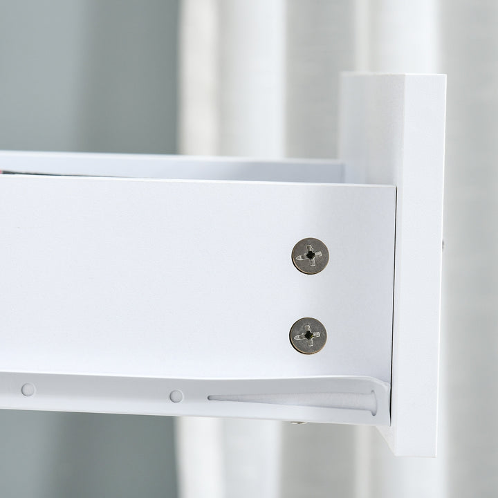 MCL Sideboard, Modern Storage Cabinet with 2 Drawers, 2 Doors and Adjustable Shelf, Kitchen Cabinet for Living Room, Dining Room, High Gloss White