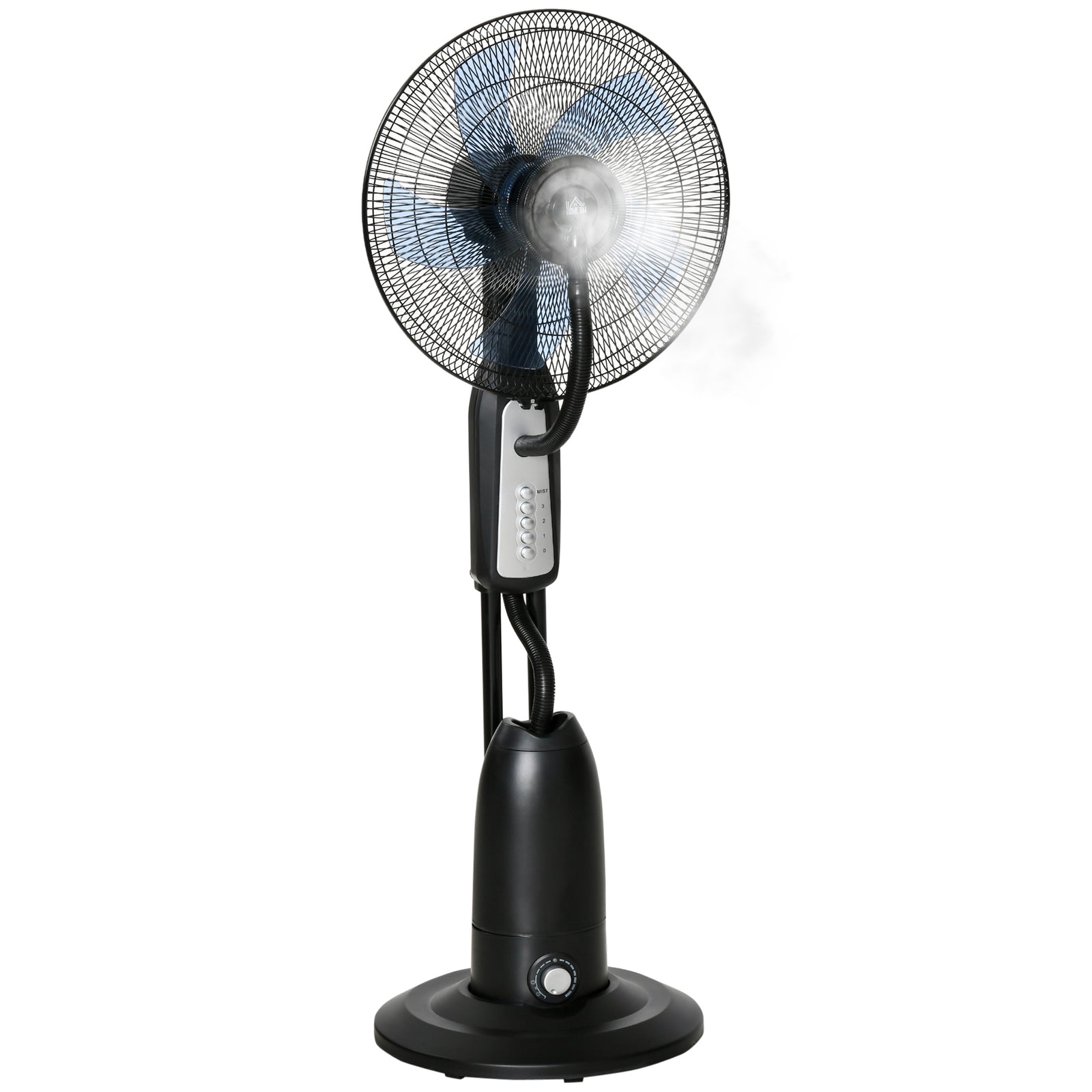 18" Pedestal Fan with Water Mist Spray, Standing Fan, Humidifying Misting Fan with 3 Speeds, 2.8L Water Tank, Black