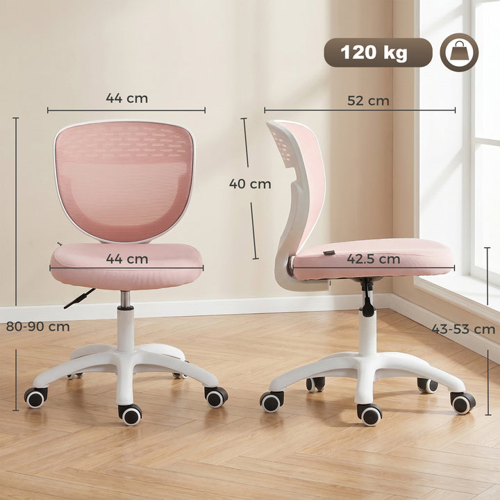 Office Chair, Armless Computer Desk Chair with Breathable Mesh, Adjust
