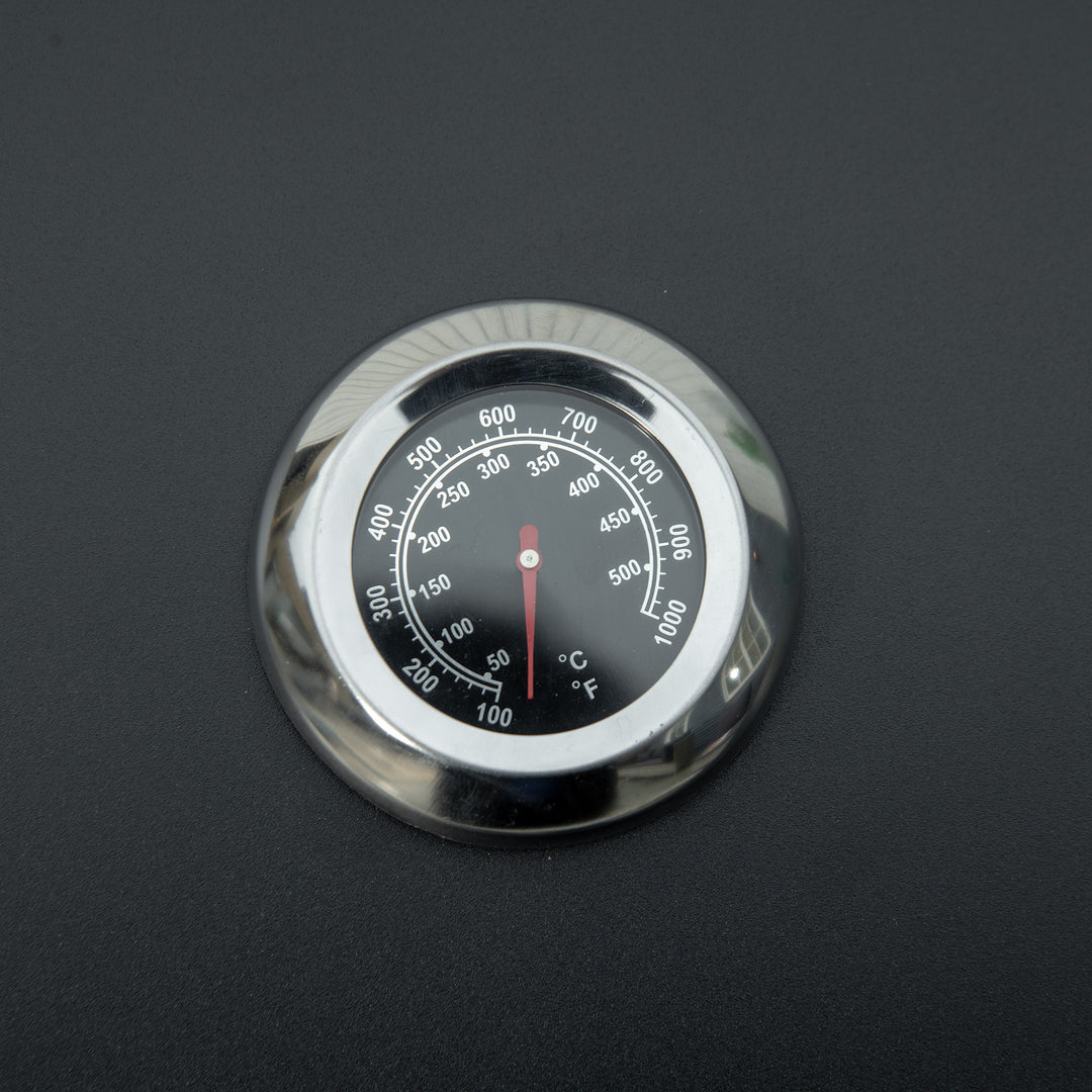 MCL 3 Burner Gas BBQ Grill Outdoor Portable Barbecue Trolley w/ Warming Rack, Side Shelves, Storage Cabinet, Thermometer, Carbon Steel, Black