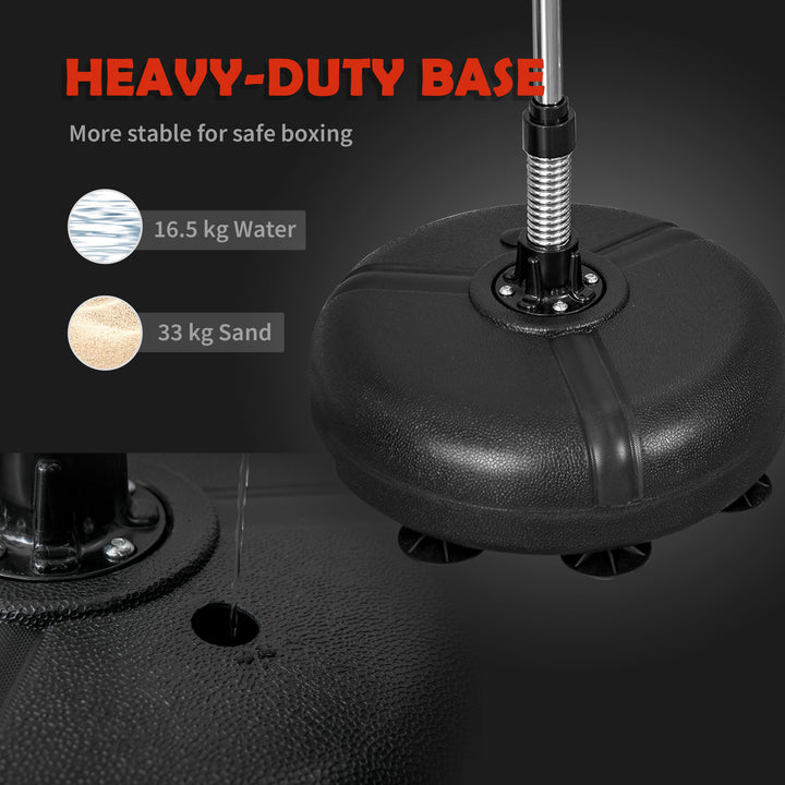 MCL Punching Bag with Stand, 133-151cm Adjustable Height, for Teens, Gold Tone/Black