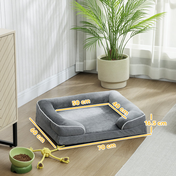 Dog Sofa Bed, Washable Pet Bed with Removable Cover and Non-Slip Botto