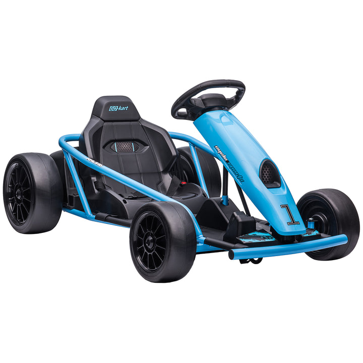 24V Drift Kart, Electric Ride-On Racing Go Kart w/ 2 Speeds, Steering 