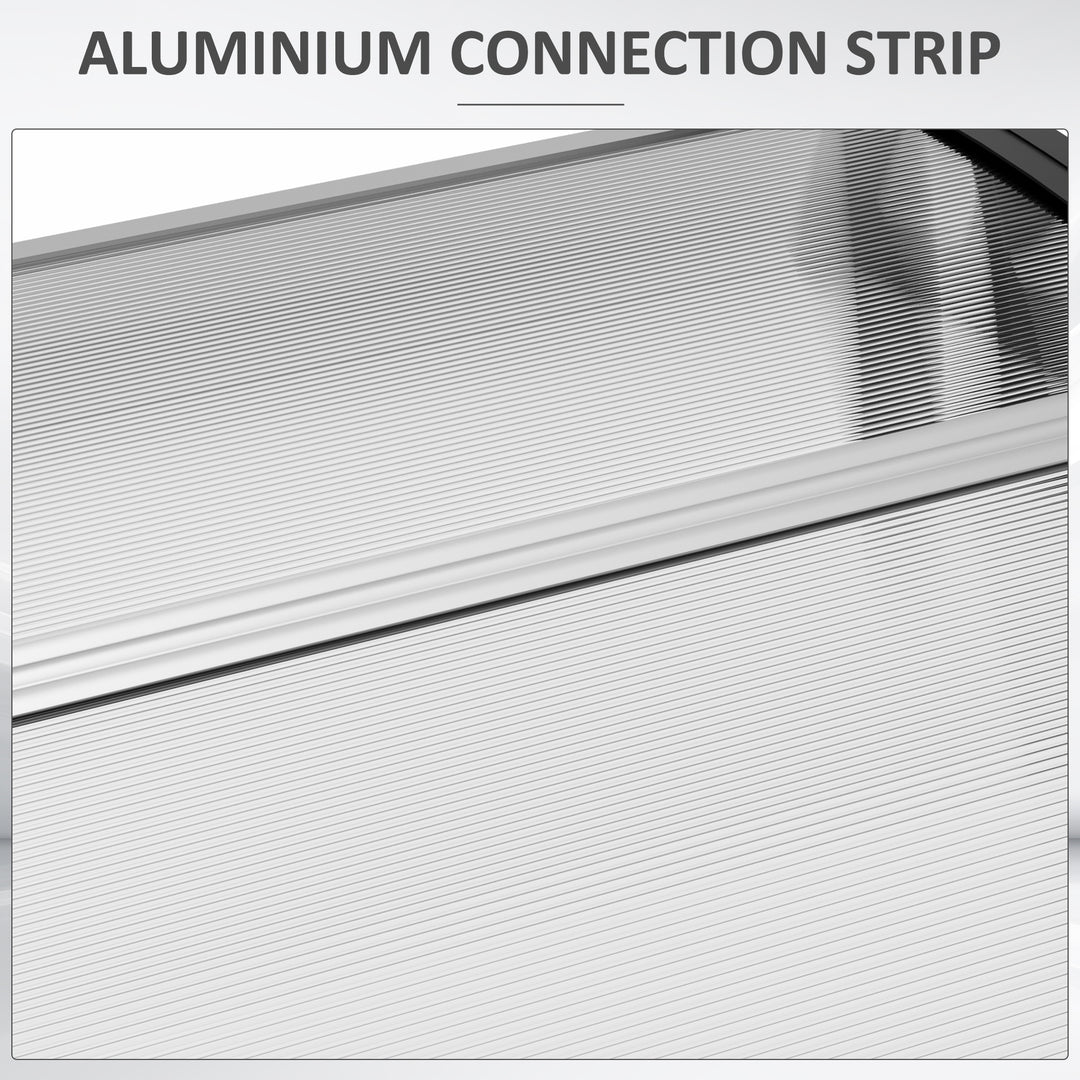 Front Door Canopy, Outdoor Awning, 200 x 96cm Rain Shelter for Window, Porch and Front/Back Door, Clear