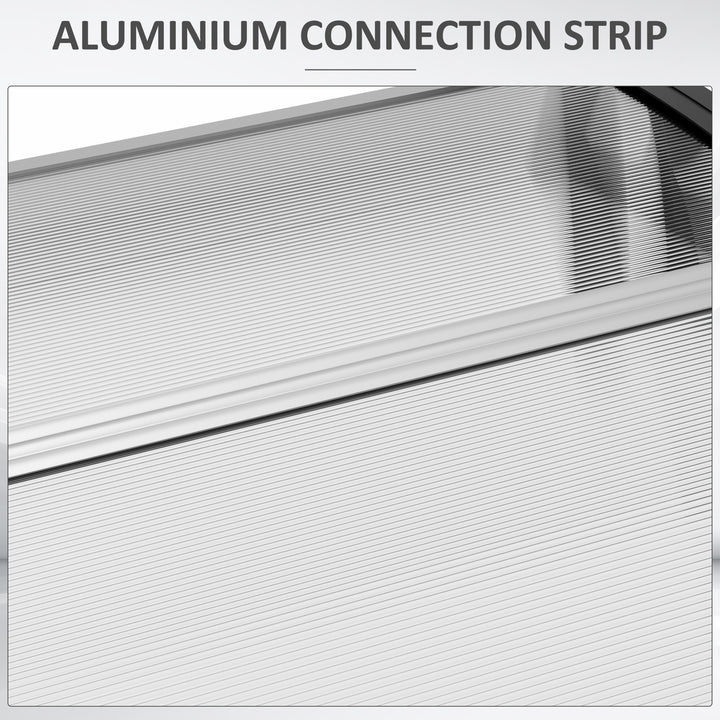 Front Door Canopy, Outdoor Awning, 200 x 96cm Rain Shelter for Window, Porch and Front/Back Door, Clear