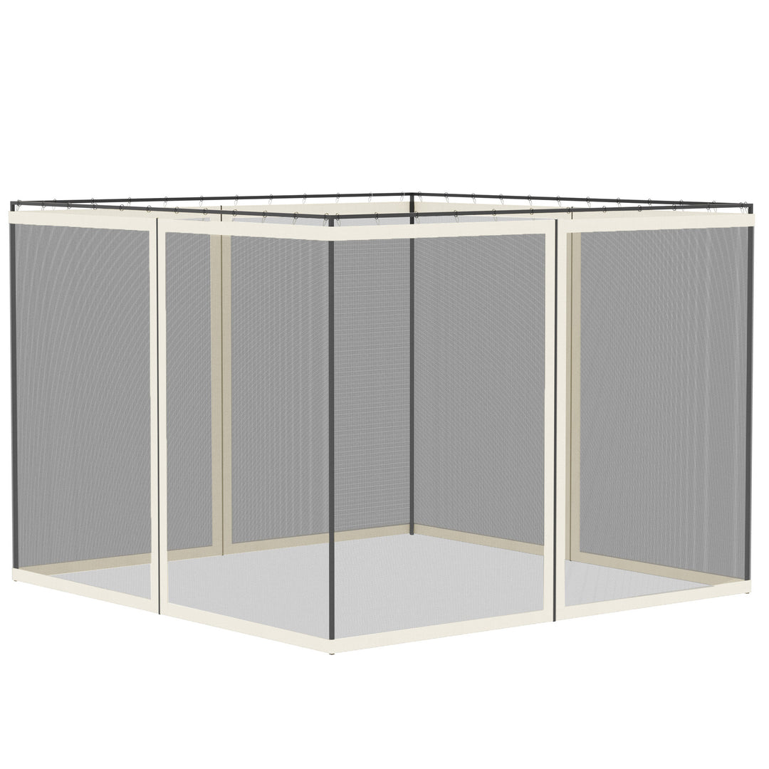 302 x 207cm Universal Replacement Mesh Sidewall Netting for Gazebos and Canopy Tents, (Sidewall Only) White