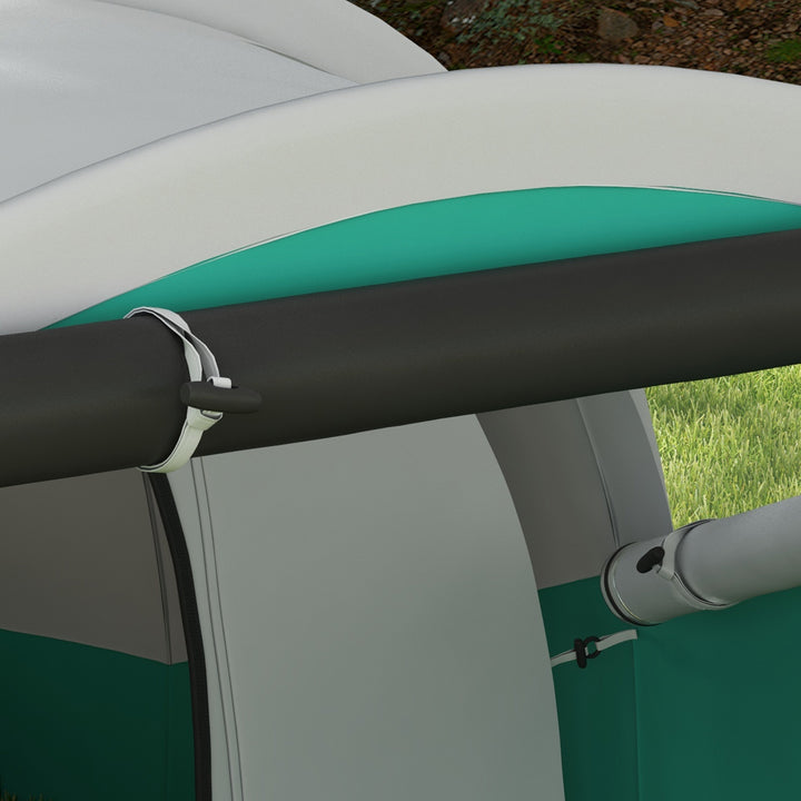Three-Man, 3000mm Water-Resistant Two-Room Tunnel Tent - Green