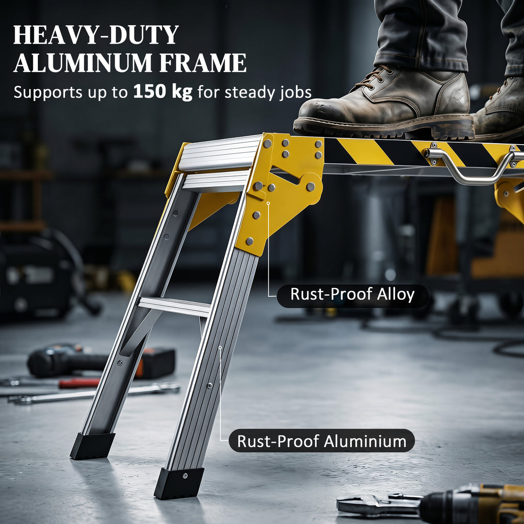 Work Bench, Foldable Aluminium Alloy Tool Stand with Handle, Non Slip,