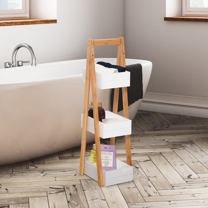 3 Tier Bathroom Shower Caddy Freestanding Rack Storage Unit Shelf Organiser