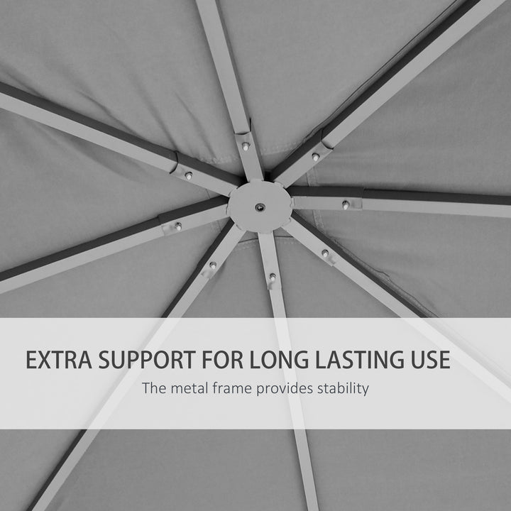 3x3(m) Outdoor Gazebo Garden Pavilion Sunshade Canopy Tent with Steel Frame, Grey