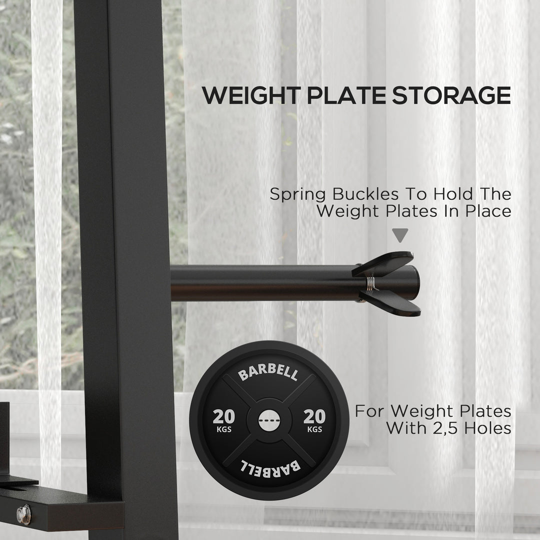 SPORTNOW 3-Tier Dumbbell Rack, Versatile Weight Rack with 4 Weight Rods for Dumbbells, Kettlebells and Plates (Rack Only)