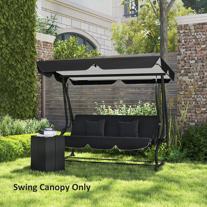 145 x 200Wcm Swing Chair Canopy Replacement - Black