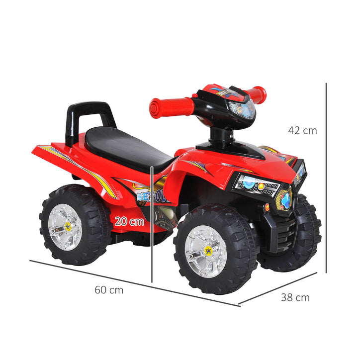 HOMCOM Kids Ride On Quad Bike, 60Lx38Wx42H cm-Red | Aosom UK