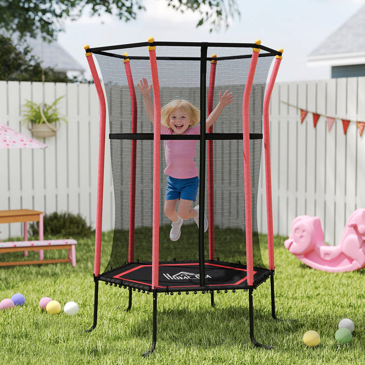 Kids Trampoline Mini Bouncer with Enclosure Safety Net For Ages 3-10 Years - view 11