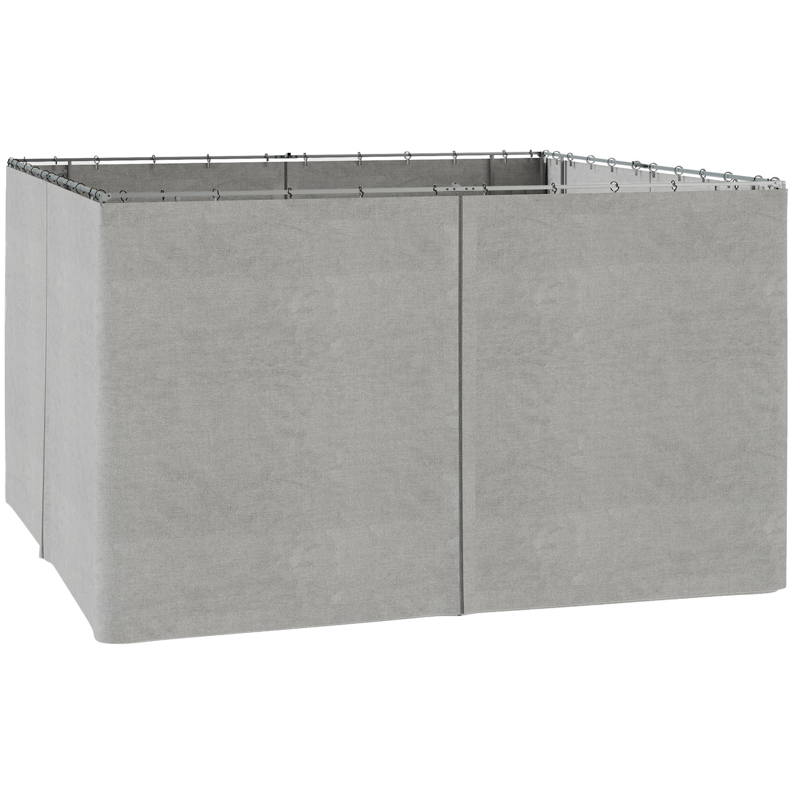 4 Pack Replacement Gazebo Curtains Privacy Panel for Most 3 x 4m Gazebo Canopy Pavillion Outdoor Shelter Sidewalls Accessories Light Grey