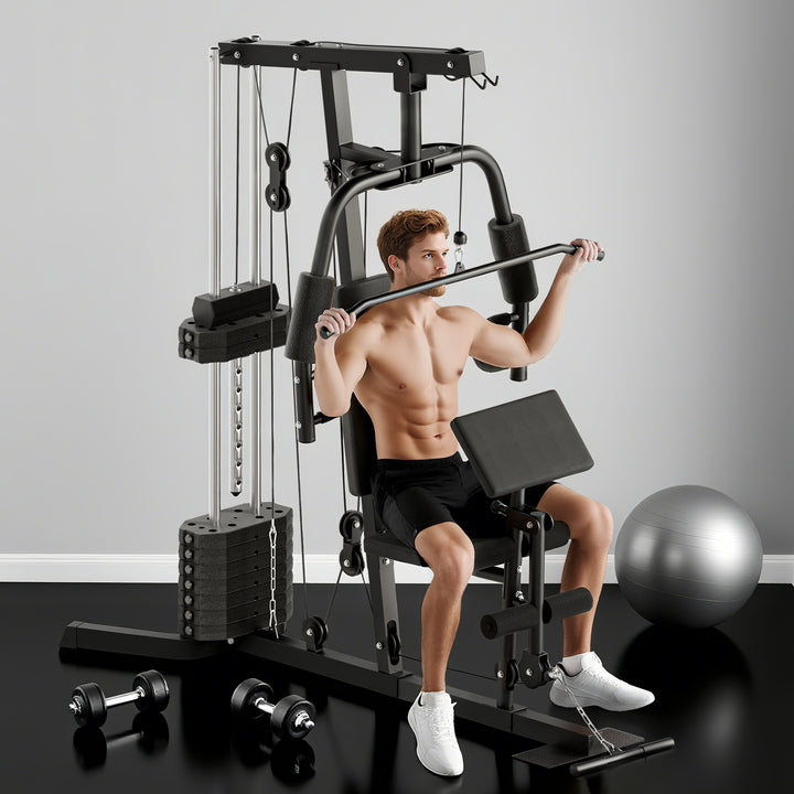 MCL Multi-Exercise Gym Station, with 45kg Weight Stack, for Full Body Workout