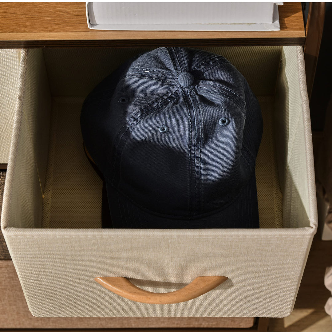 MCL 4-Drawer Dresser, 3-Tier Storage Organizer, Tower Unit for Bedroom Hallway Closets with Steel Frame Wooden Top