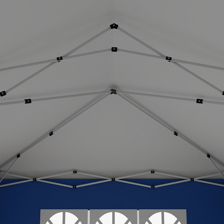 MCL 3 x 6 m Garden Pop Up Gazebo, Wedding Party Tent Marquee, Water Resistant Awning Canopy with Sidewalls, Windows, Carry Bag, Blue