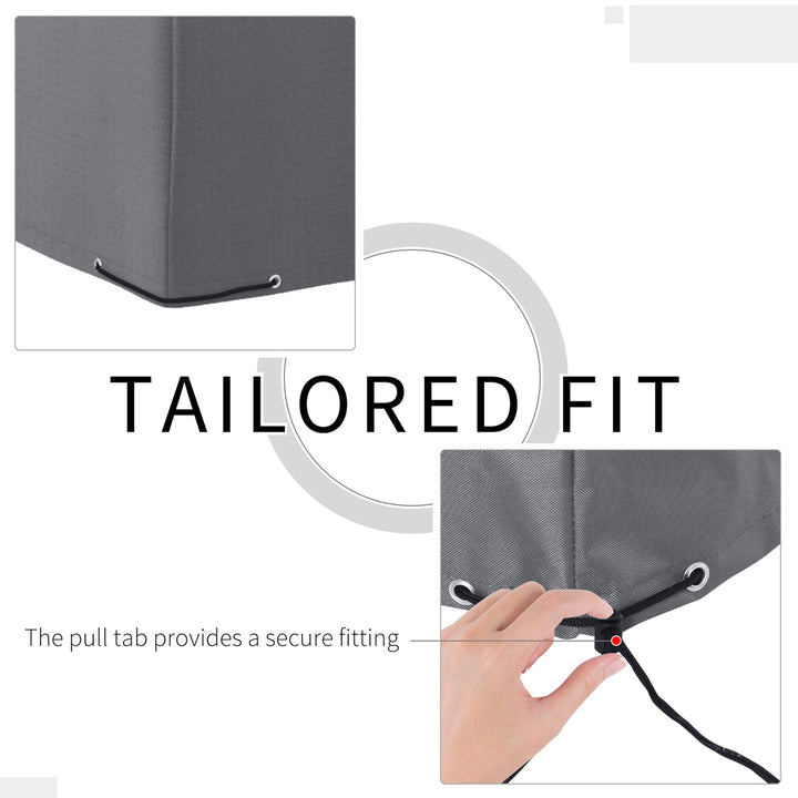 MCL 225x210cm Outdoor Garden Rattan Furniture Protective Cover Water UV Resistant Grey