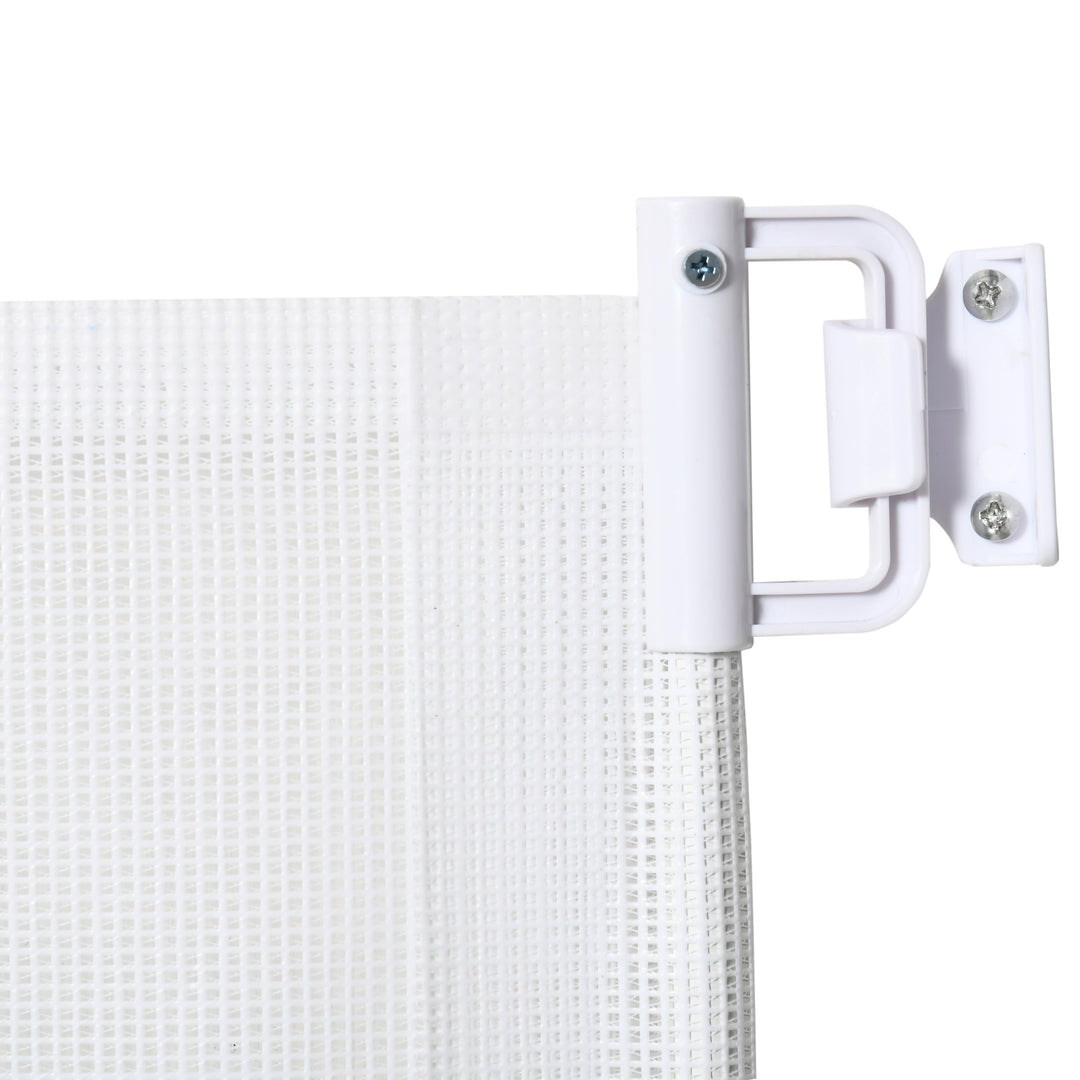 Retractable Stair Gate, Dog Pet Barrier, for Doorway, Staircase, Hallway - White