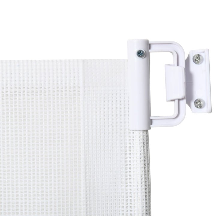 Retractable Stair Gate, Dog Pet Barrier, for Doorway, Staircase, Hallway - White