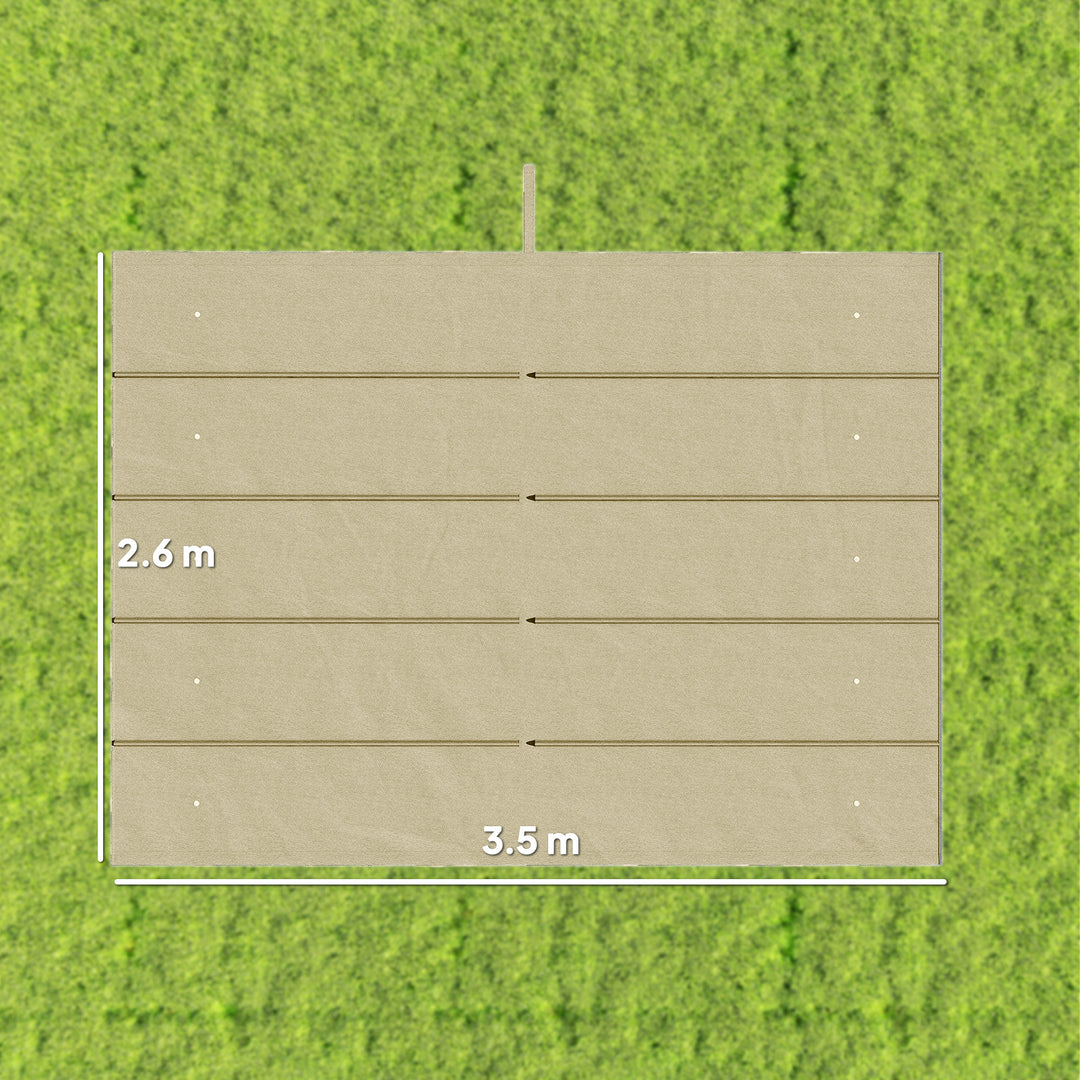 Retractable Pergola Cover, 3.5 x 2.6 m Replacement Canopy Fabric for 4