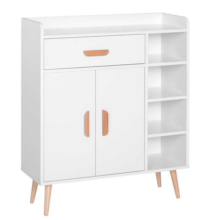 Sideboard, Side Cabinet, Floor Cupboard with Storage Drawer for Hallway, Kitchen, Bedroom, Living Room, White