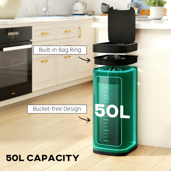 MCL 50L Sensor Bin, Automatic Kitchen Bin, Manual Override, Battery Operated, Inner-Bucket-Free, for Kitchen, Bedroom