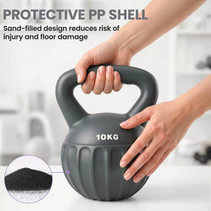 Kettlebell for Strength Training Kettle Bell with Non-Slip Handle 10 k