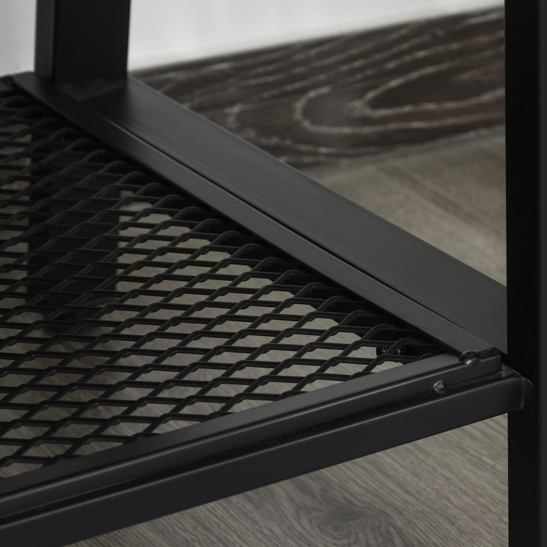 MCL TV Stand Cabinet, Industrial TV Unit for TVs up to 45", 100cm TV Cabinet with 2 Open Compartments and Mesh Bottom Shelf for Living Room, Rustic Brown