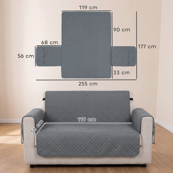 Waterproof Sofa Cover 2 Seater, Soft Couch Cover for Dogs Cats Pets, N