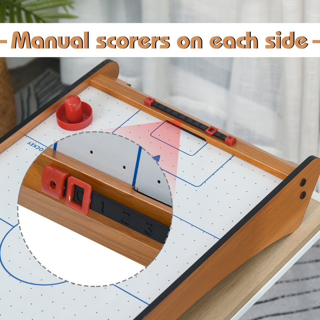 MCL 2.5FT Tabletop Air Hockey Game Table Wooden Portable Party Gaming Toy for Kids Children Adult