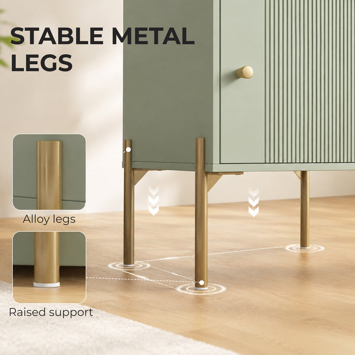 Modern Bedside Tables Set of 2, Side Tables with Drawer and Metal - view 6