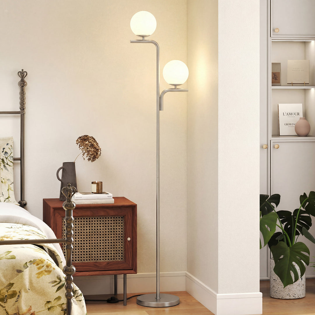 LED Floor Lamp, Modern Standing Lamp with 3 Colour Temperatures, Globe