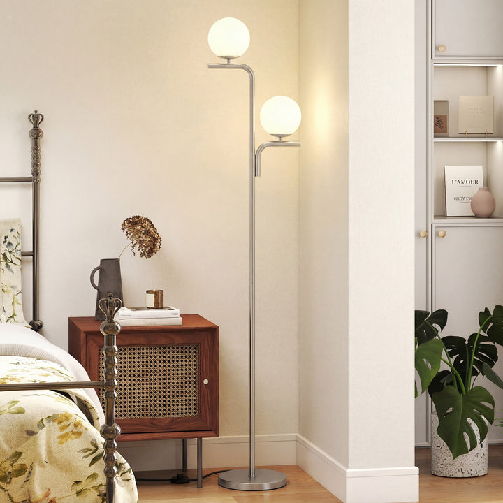 LED Floor Lamp, Modern Standing Lamp with 3 Colour Temperatures, Globe