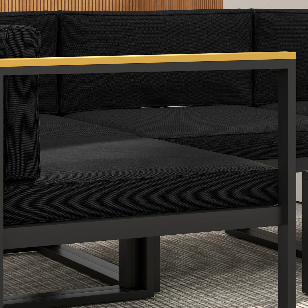 Set of 14 Dining Set Cushions - Black