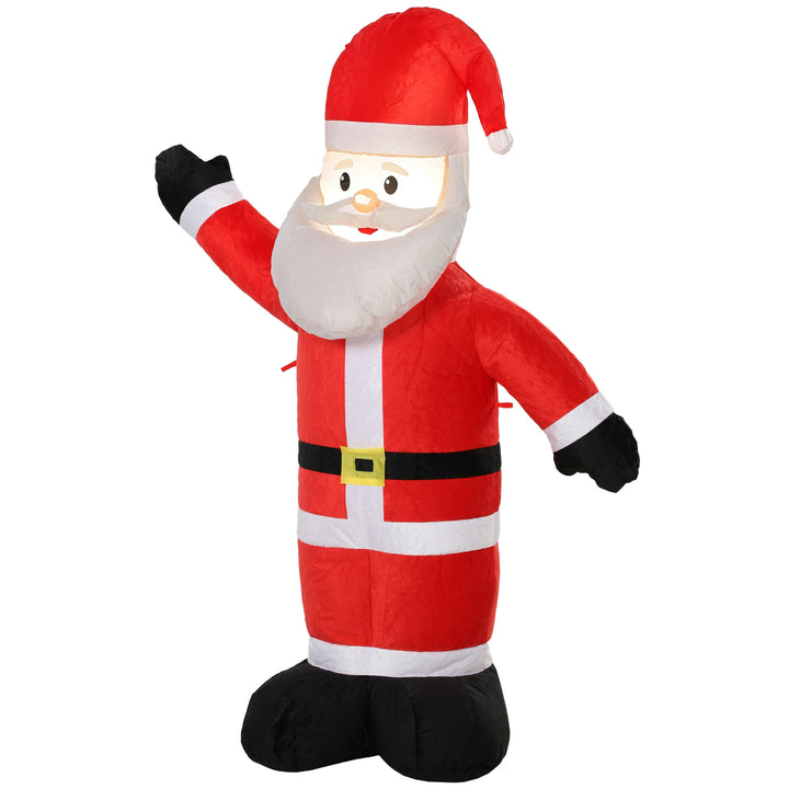5ft Christmas Inflatable Velvet Look Santa Claus with Welcoming