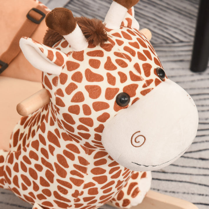 Children Kids Rocking Horse Toys Giraffe Seat Belt Toddlers Baby Toy Gift
