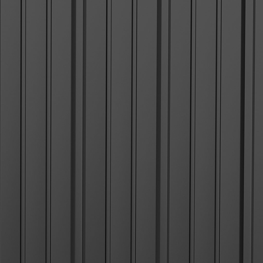 5.3 x 3.1ft Corrugated Steel Garden Shed - Black