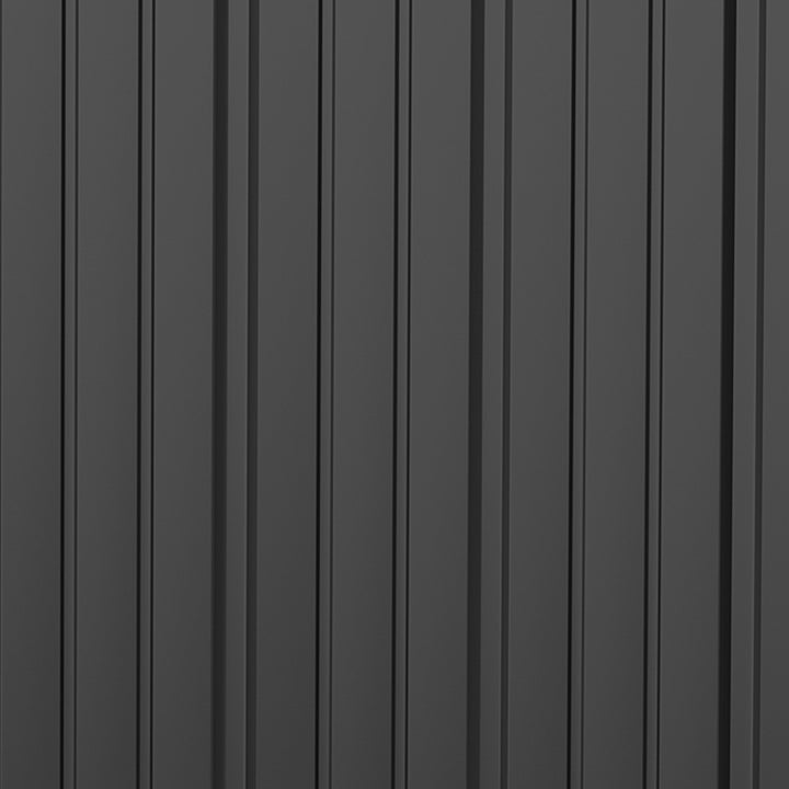 5.3 x 3.1ft Corrugated Steel Garden Shed - Black