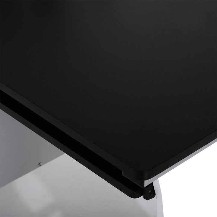 Computer Desk with Sliding Keyboard Tray, Storage Drawers and Host Box Shelf, Home Office Desk, Study Workstation, 100 x 52 x 75cm, Black