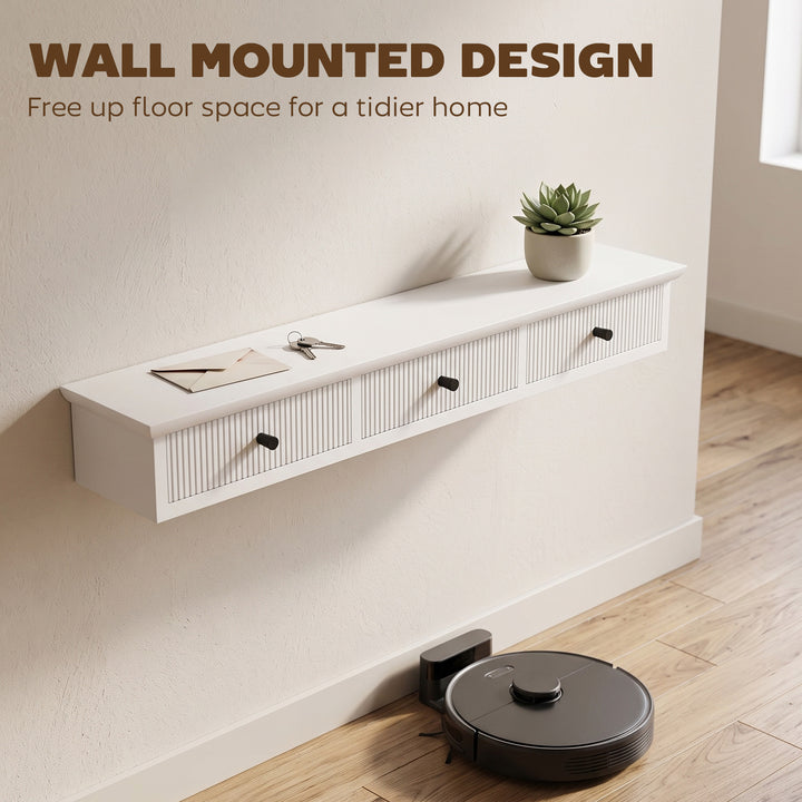 Shelf Wall-Mounted Storage Shelf Shelving Unit MDF 93 x 15 x 10 cm Ent